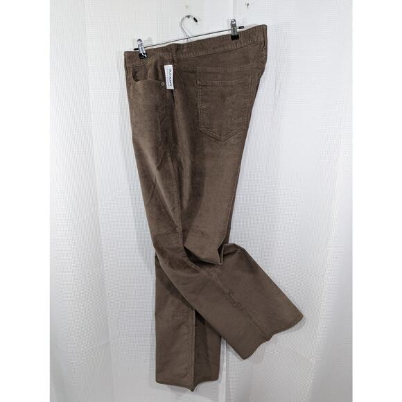 NWT! OLD NAVY! TOASTY TAN FINE WALE CORDUROY, HIGH WAIST, FLARE LEG PANTS! SZ 24 - Picture 2 of 12